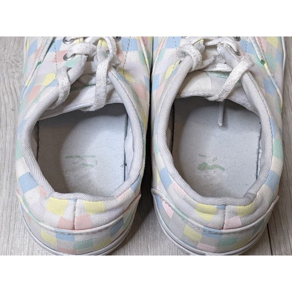 VANS US Missy Old Skool Pastel Rainbow Checkerboard Skate Shoes  4.0 - Picture 5 of 12
